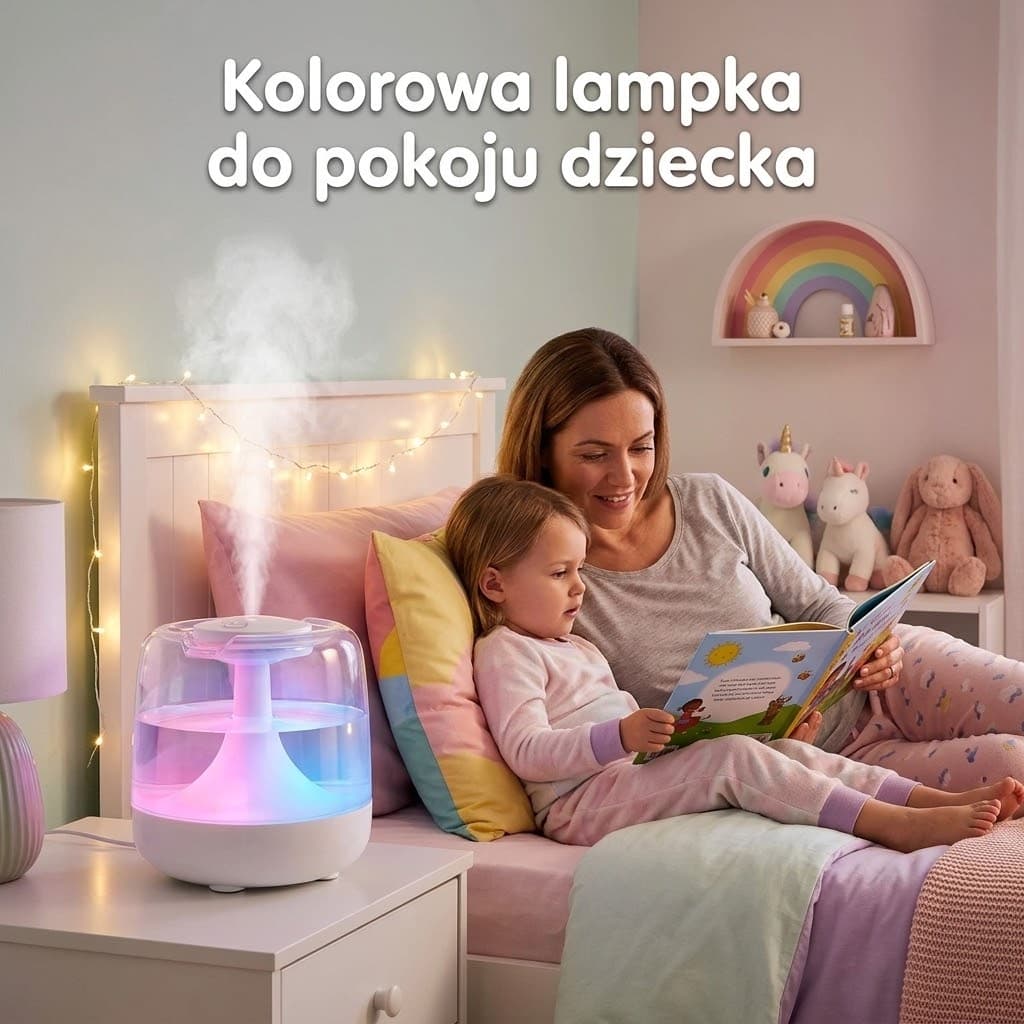 Mgiełko™ – nawilżacz powietrza z kolorowym podświetleniem LED