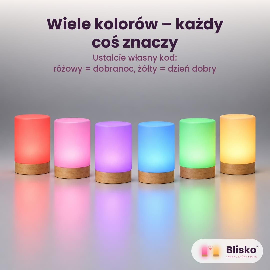 Blisko™ – lampki przyjaźni na odległość, dotykowe, WiFi (zestaw 2 szt.)