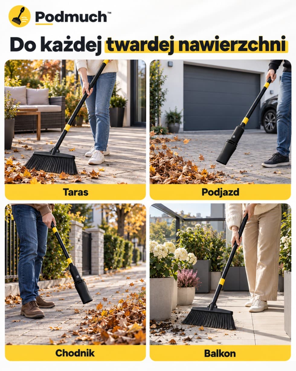 Podmuch™ – miotła z wbudowaną dmuchawą akumulatorową