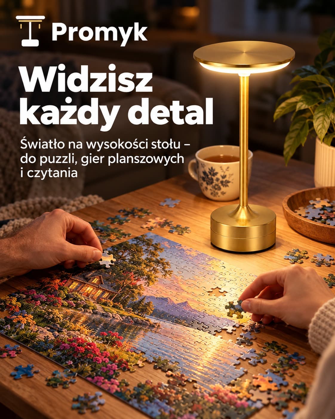 Promyk™ – bezprzewodowa lampka do układania puzzli