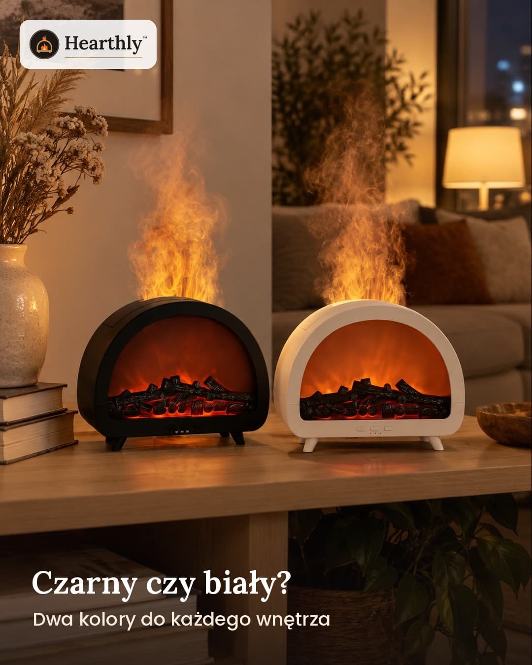 Hearthly™ – nawilżacz powietrza z efektem kominka