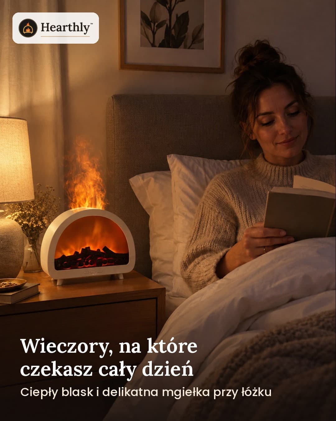 Hearthly™ – nawilżacz powietrza z efektem kominka