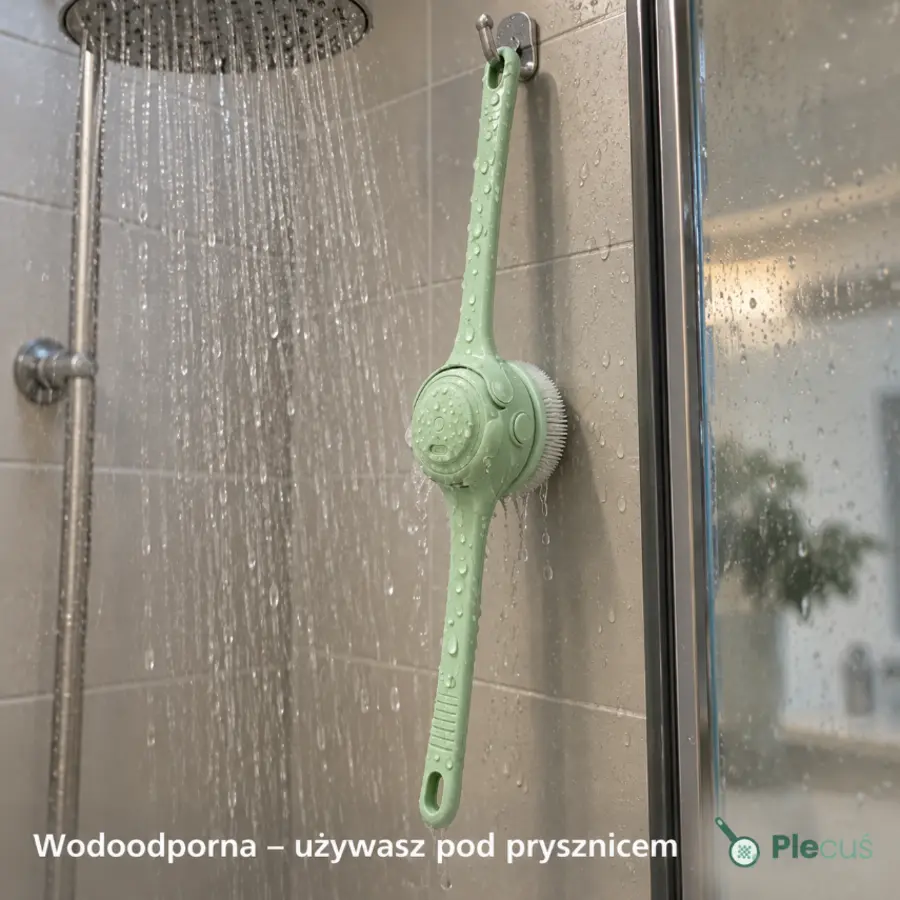 Plecuś™ – elektryczna szczotka do pleców i ciała z 4 końcówkami