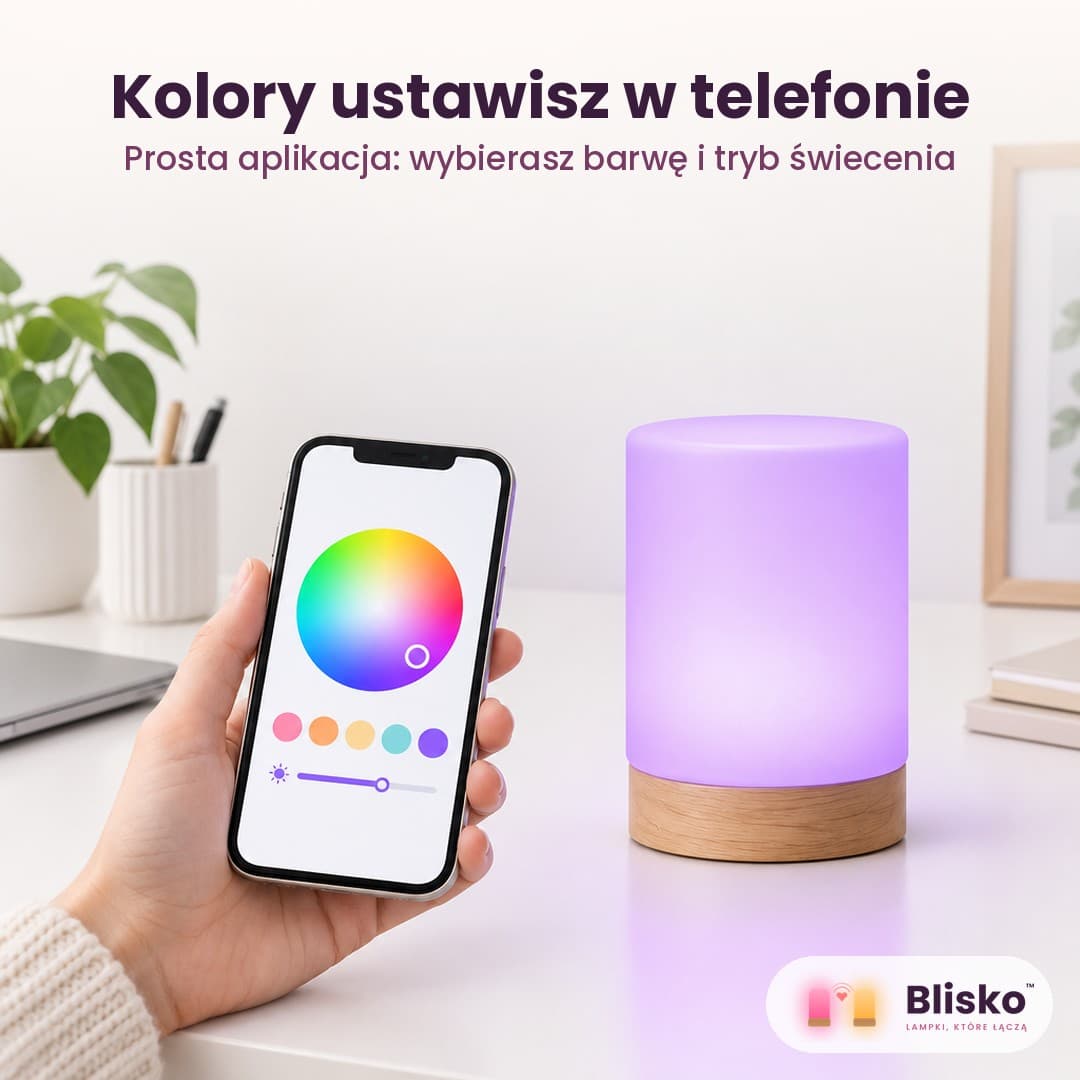 Blisko™ – lampki przyjaźni na odległość, dotykowe, WiFi (zestaw 2 szt.)