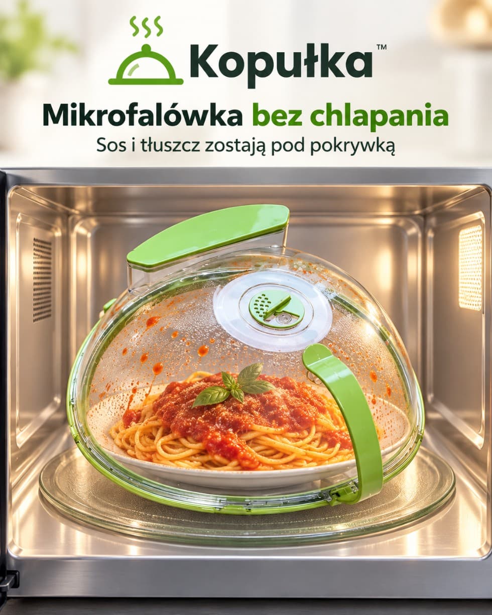Kopułka™ – pokrywka do mikrofalówki z funkcją parowania
