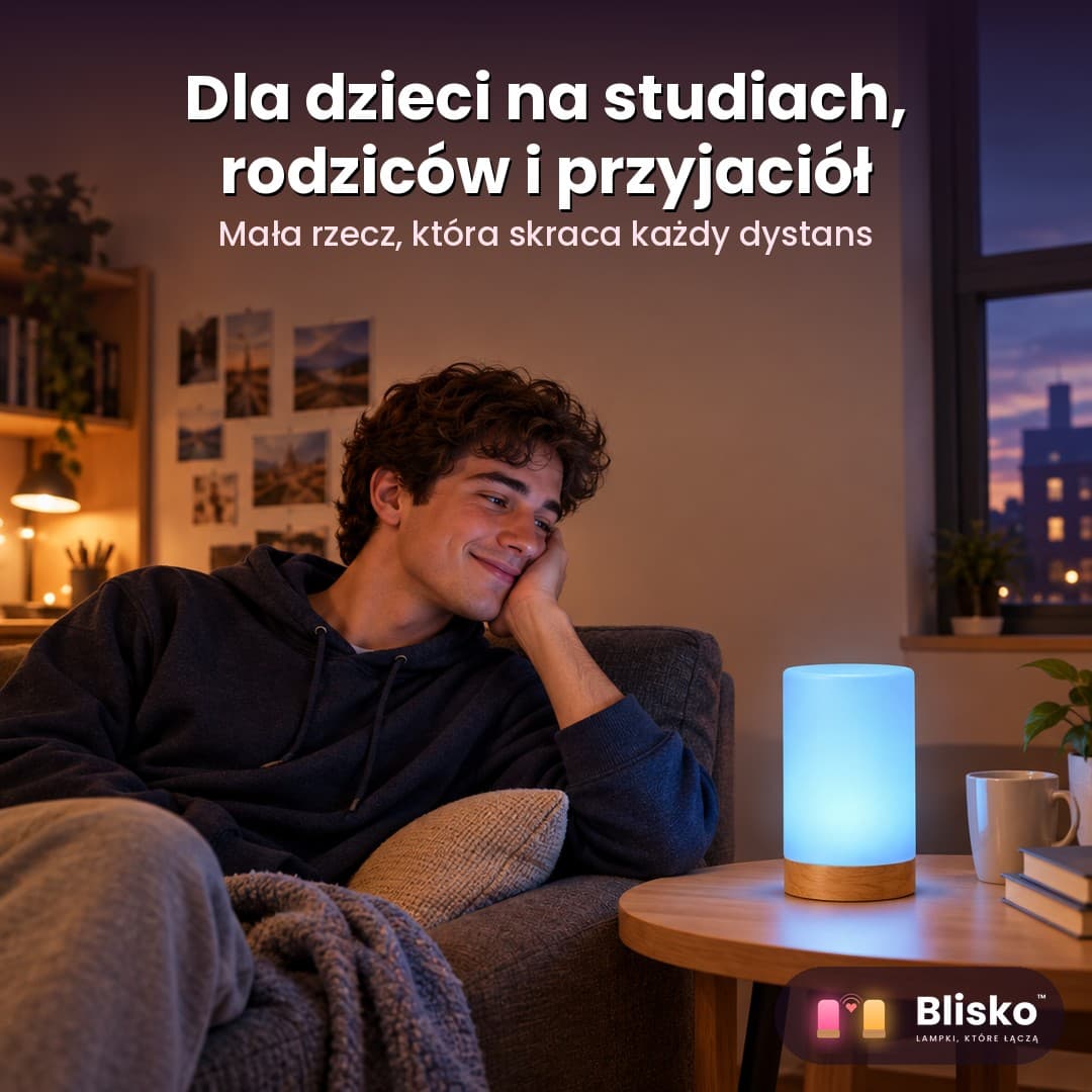 Blisko™ – lampki przyjaźni na odległość, dotykowe, WiFi (zestaw 2 szt.)