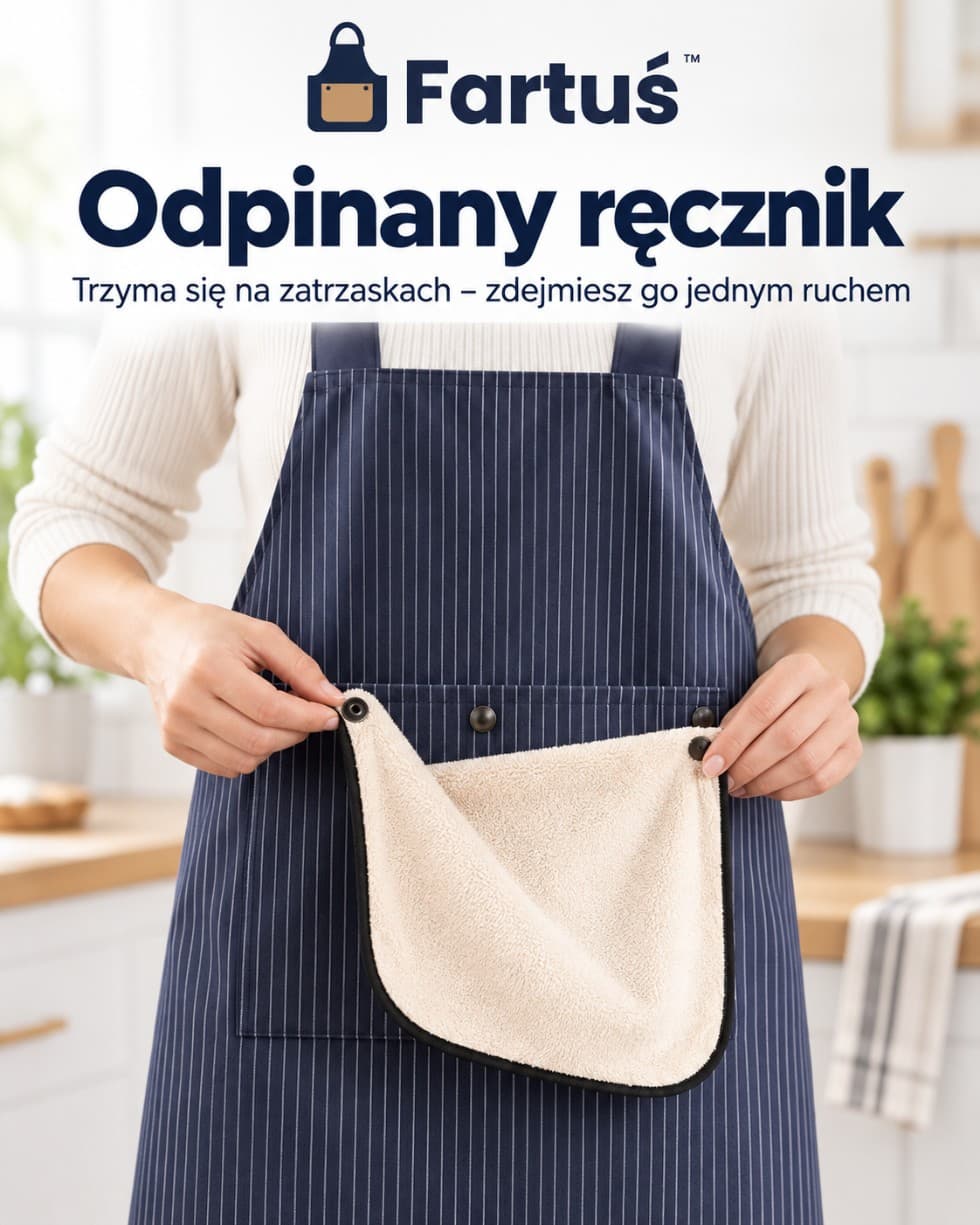 Fartuś™ – wodoodporny fartuch kuchenny z ręcznikiem do rąk