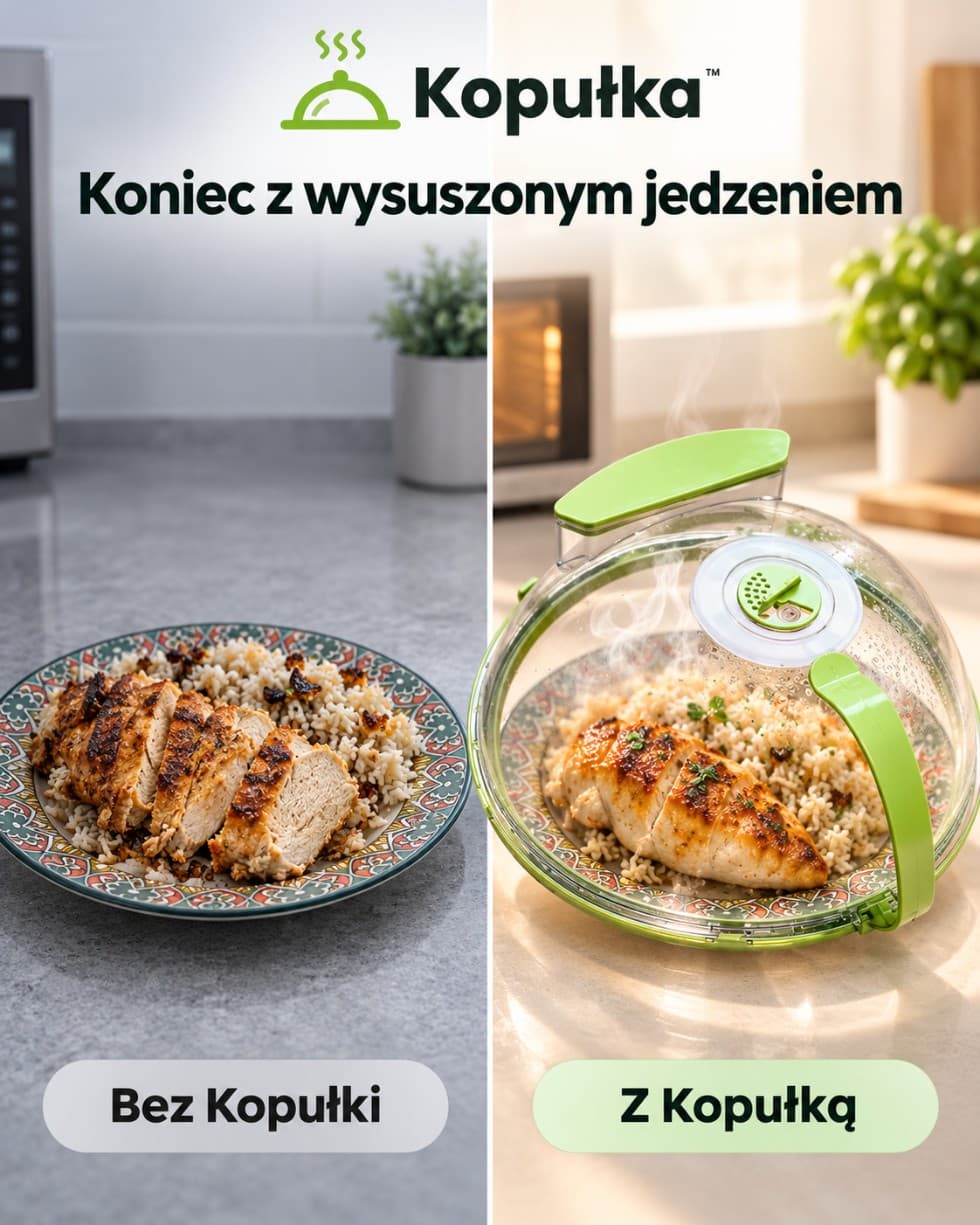 Kopułka™ – pokrywka do mikrofalówki z funkcją parowania