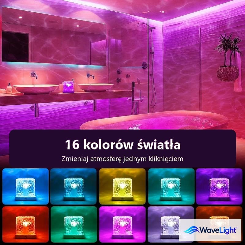 WaveLight™ – lampa projekcyjna z efektem fal do łazienki