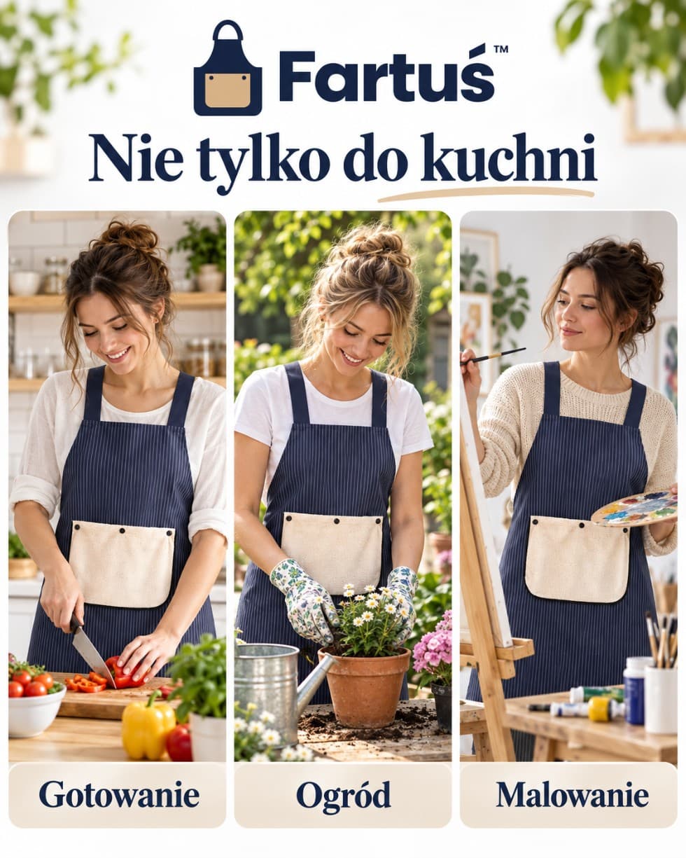 Fartuś™ – wodoodporny fartuch kuchenny z ręcznikiem do rąk