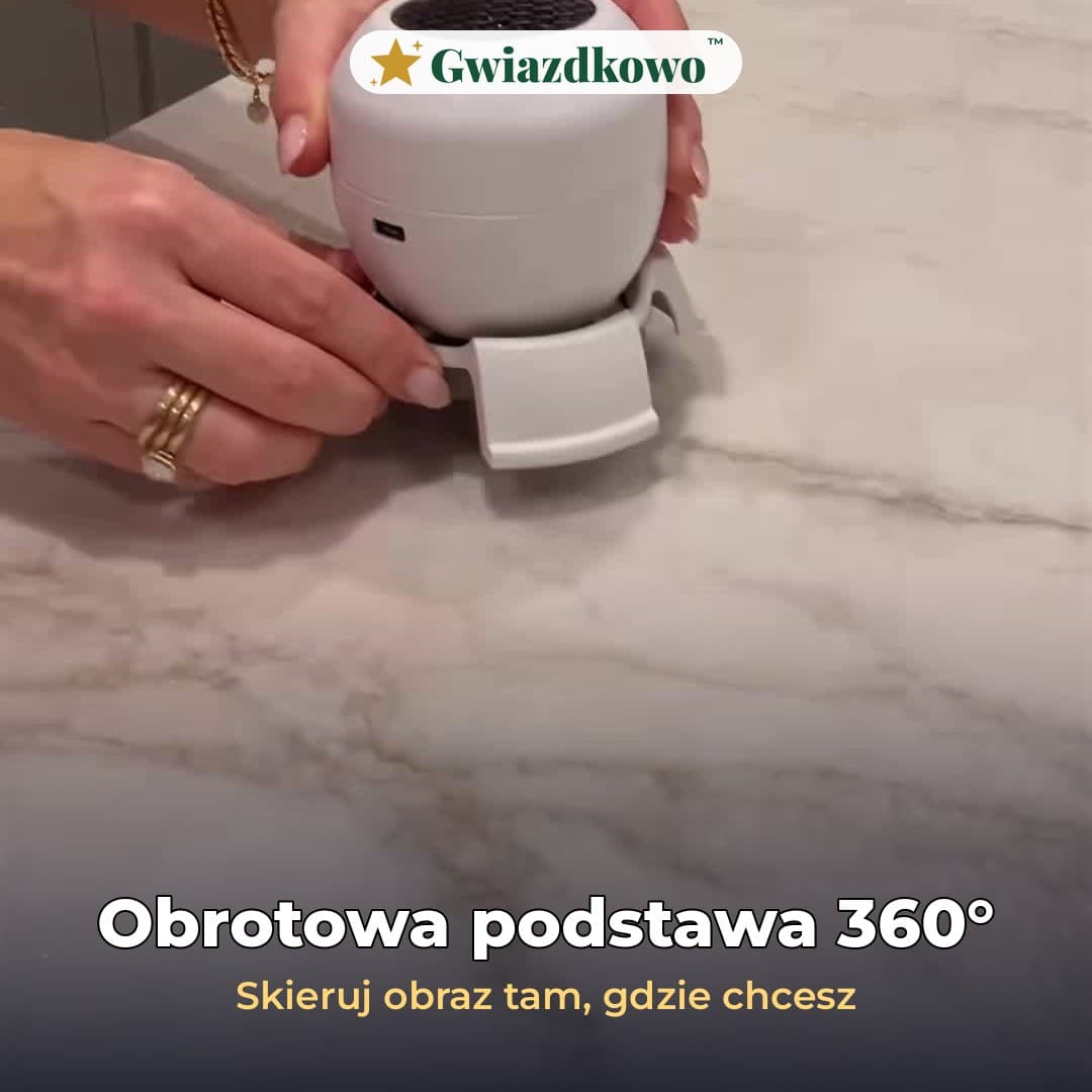 Gwiazdkowo™ – świąteczny projektor na sufit z obrotową podstawą 360°