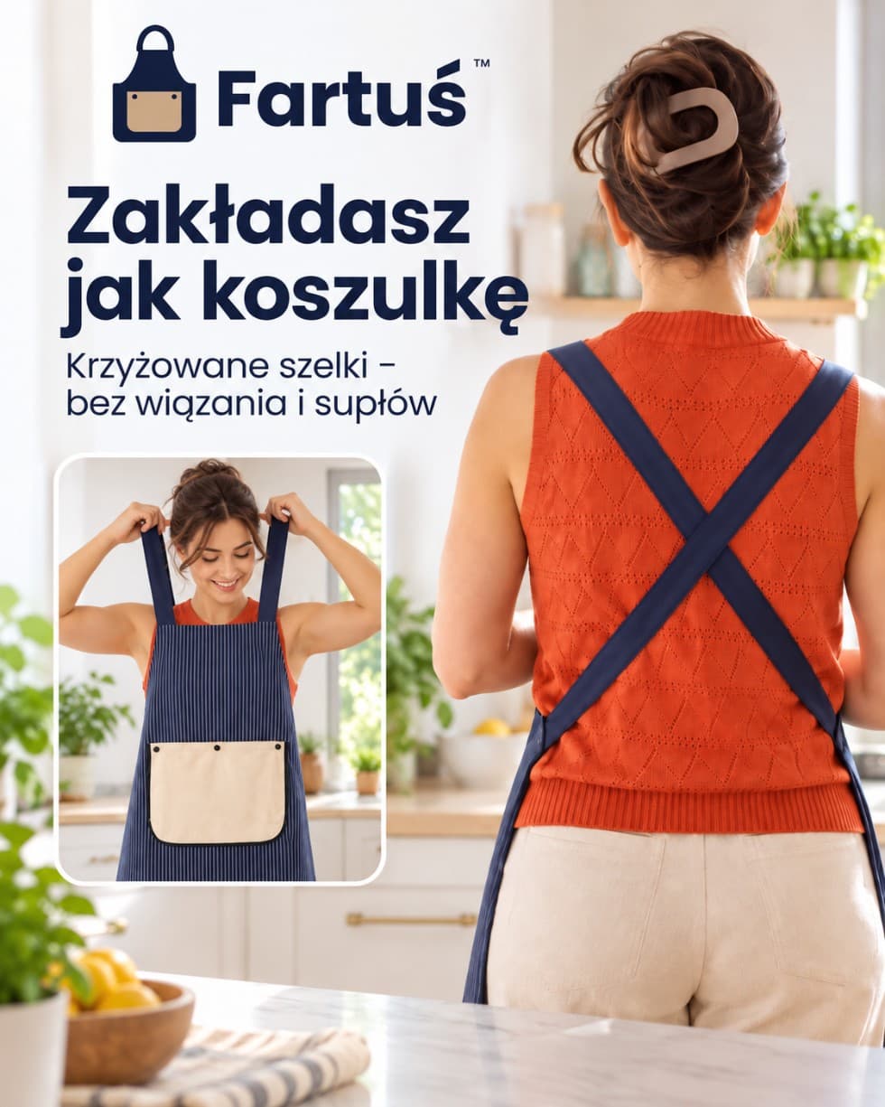 Fartuś™ – wodoodporny fartuch kuchenny z ręcznikiem do rąk
