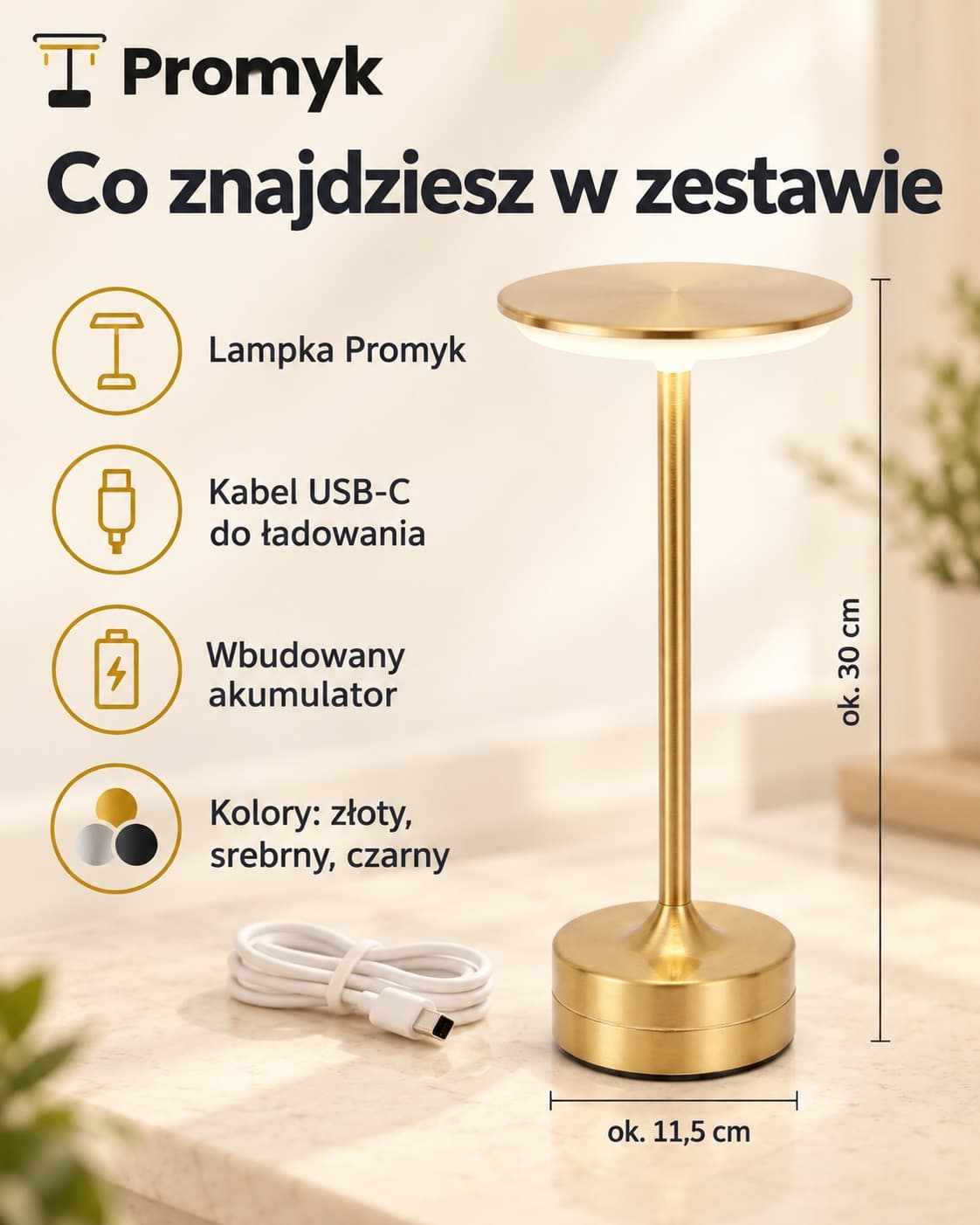 Promyk™ – bezprzewodowa lampka do układania puzzli