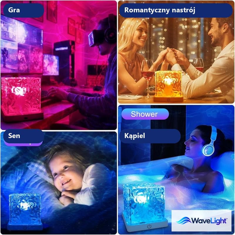 WaveLight™ – lampa projekcyjna z efektem fal do łazienki