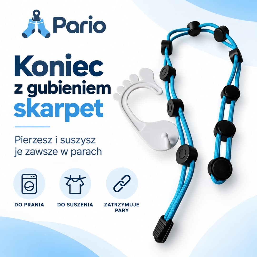 Pario™ – sznurek do prania i suszenia skarpet