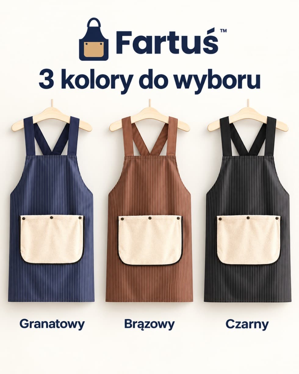 Fartuś™ – wodoodporny fartuch kuchenny z ręcznikiem do rąk