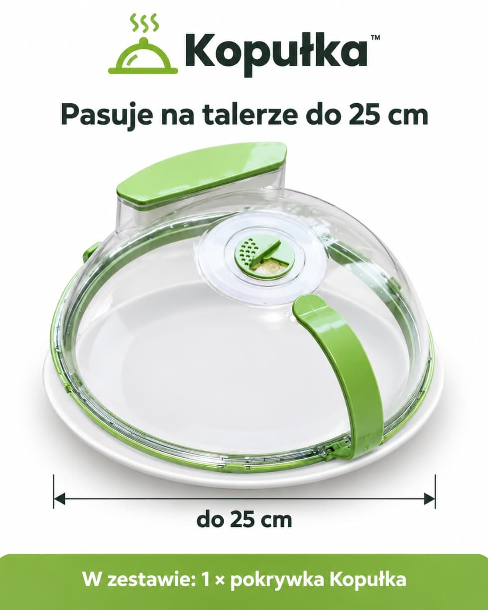 Kopułka™ – pokrywka do mikrofalówki z funkcją parowania
