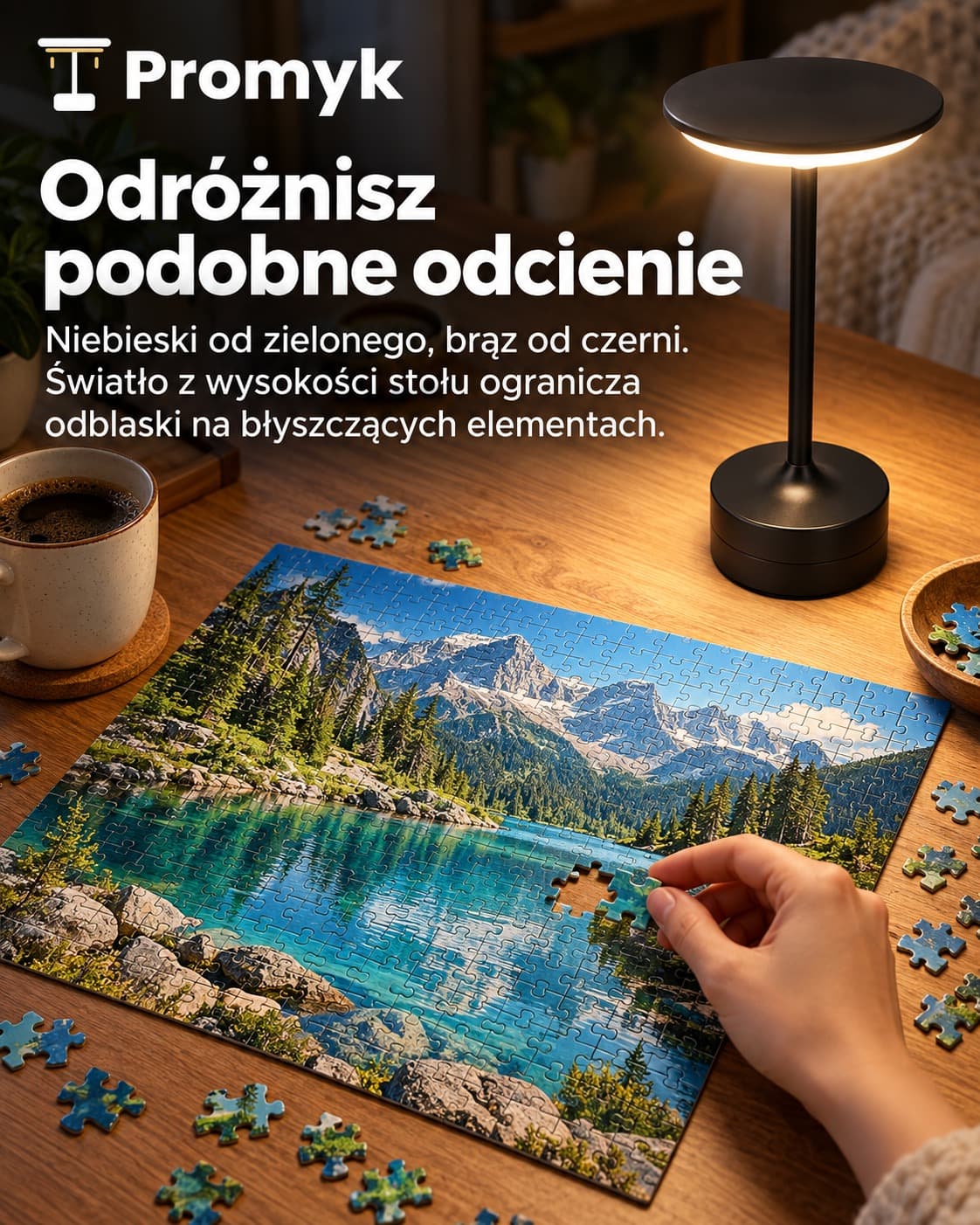 Promyk™ – bezprzewodowa lampka do układania puzzli