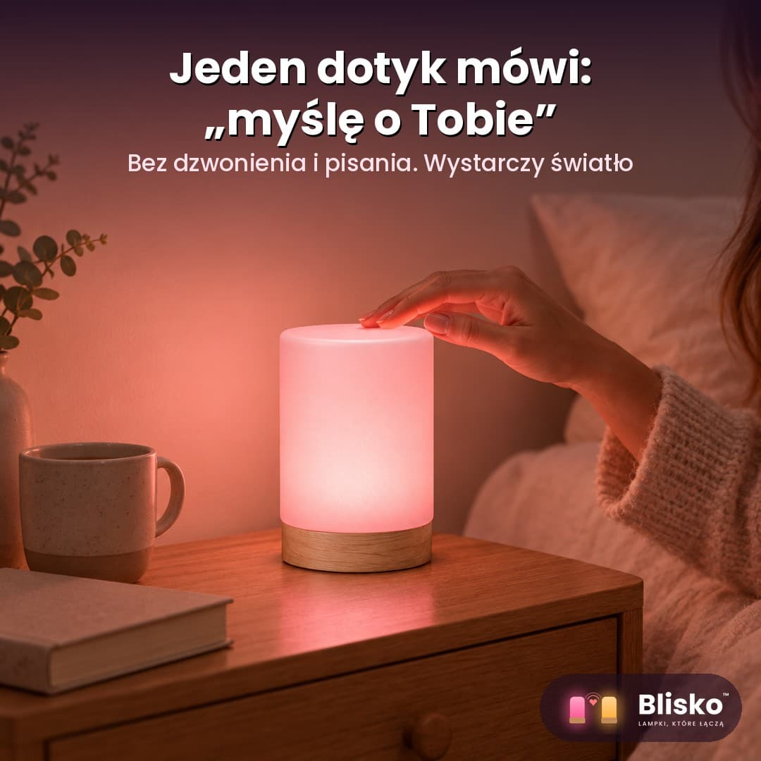 Blisko™ – lampki przyjaźni na odległość, dotykowe, WiFi (zestaw 2 szt.)