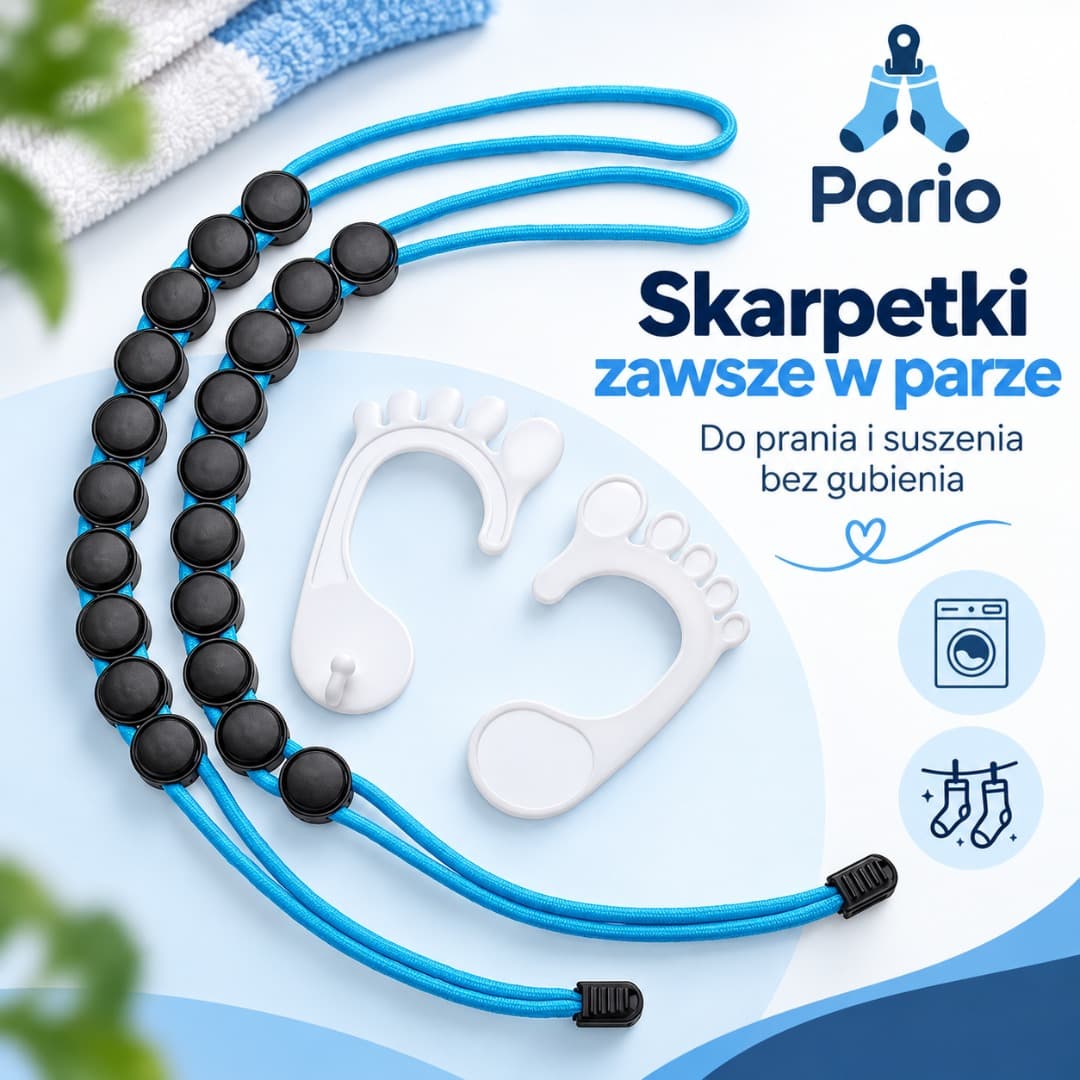 Pario™ – sznurek do prania i suszenia skarpet