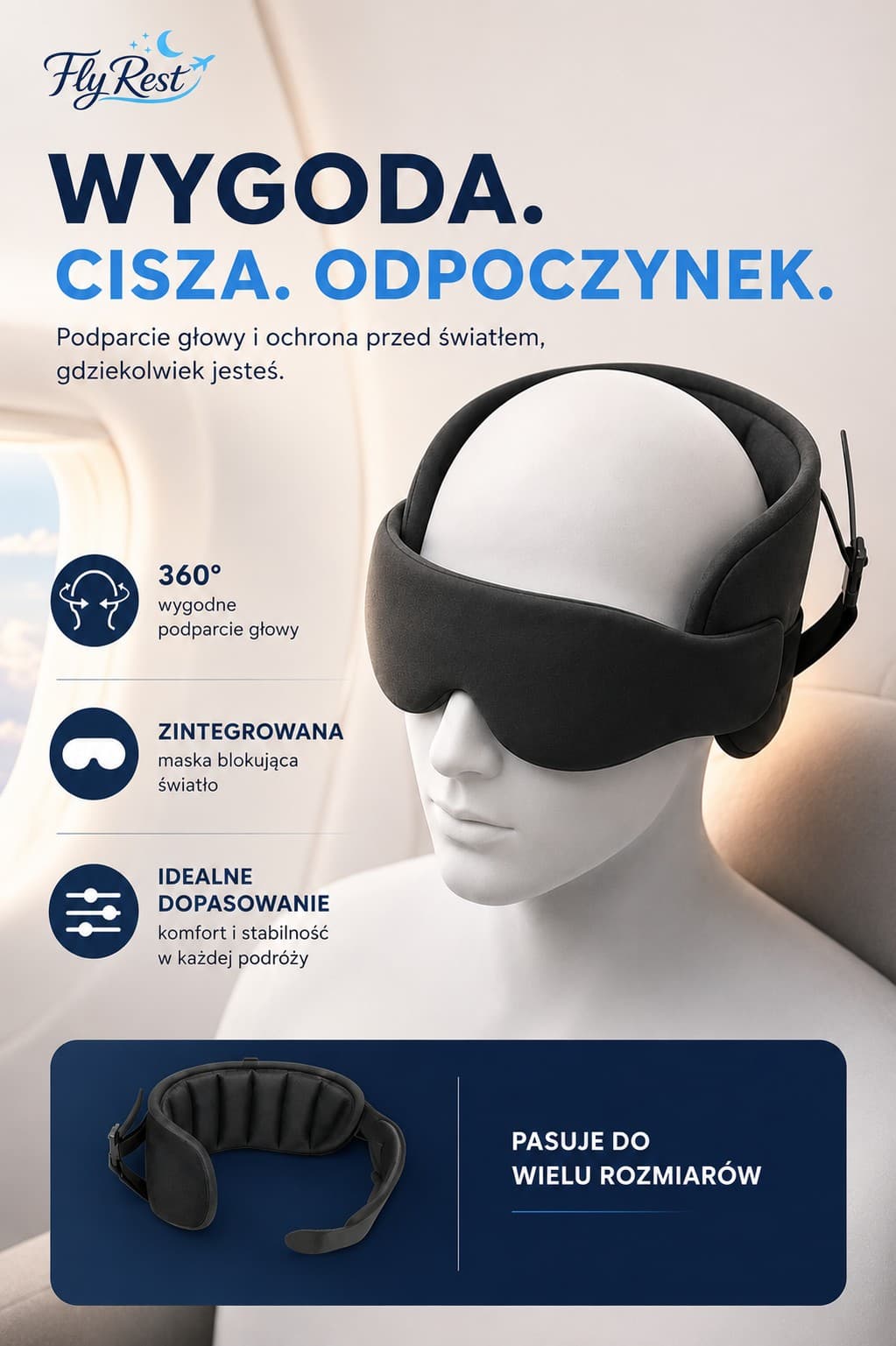 FlyRest– ergonomiczne podparcie głowy podczas lotu