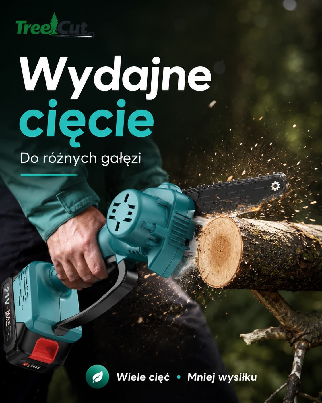 TreeCut – teleskopowa minipilarka akumulatorowa