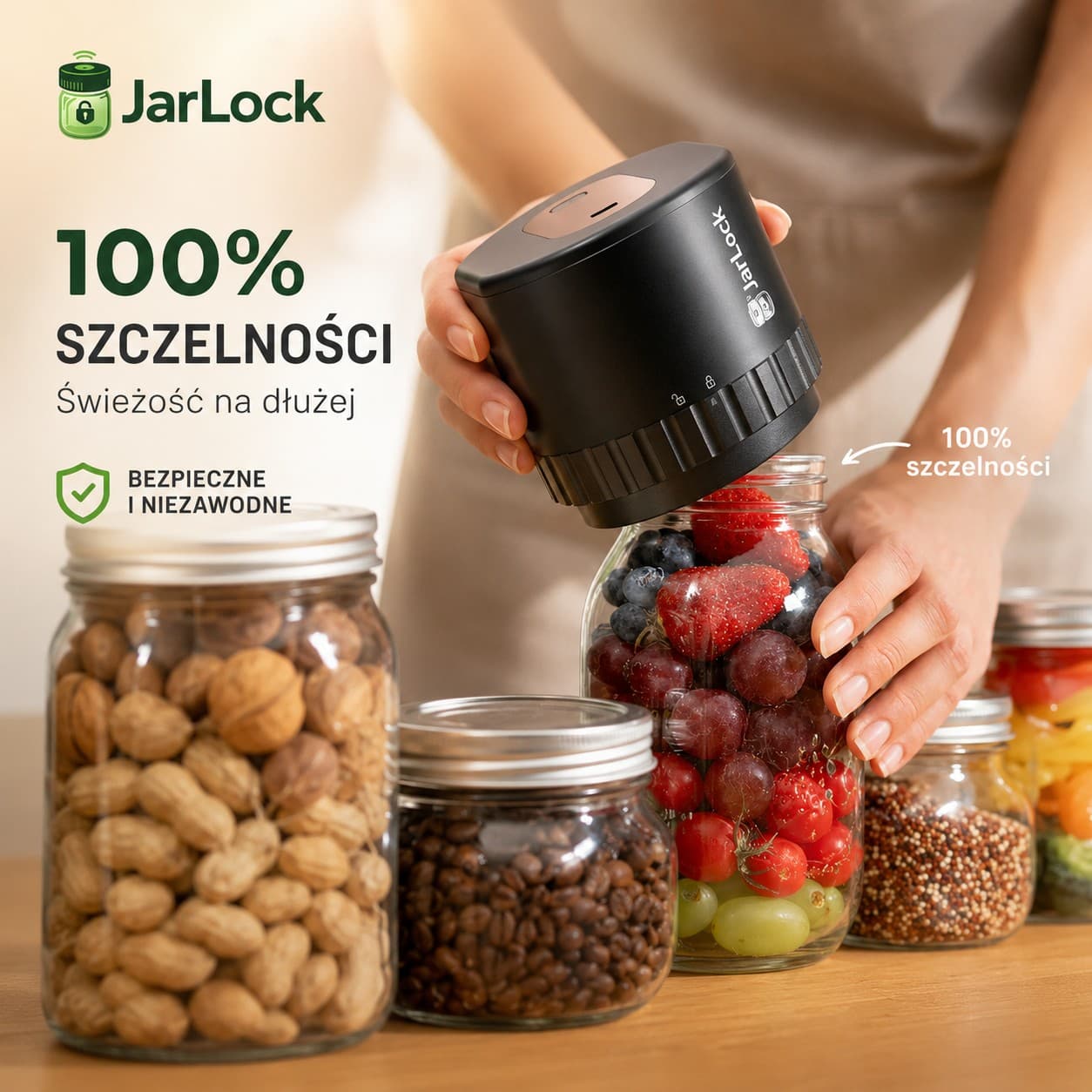 JarLock™ – System Próżniowego Przechowywania Żywności w Słoikach